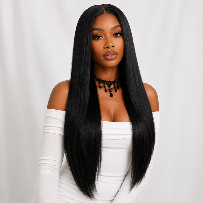 Gilded Strands™ Jet Straight Wig — 24"
