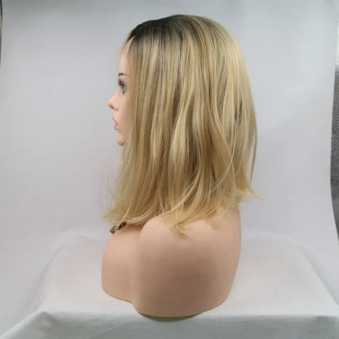 Gilded Strands™ Khaki Luxe Straight Bob — 12"