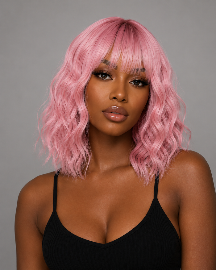 Gilded Strands™ Peach Blossom Wave Bob — 12"