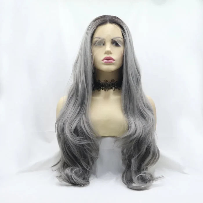 Gilded Strands™ Silver Mist Wave Wig — 24"