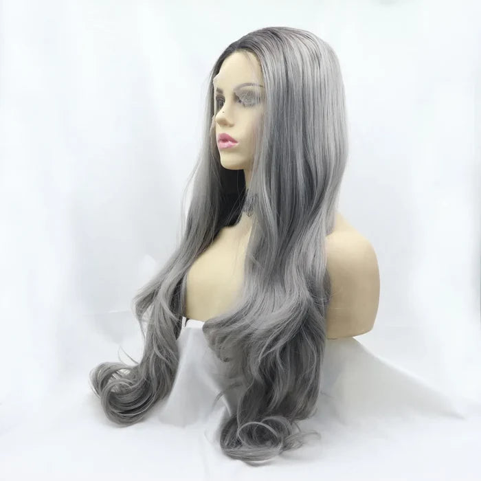 Gilded Strands™ Silver Mist Wave Wig — 24"