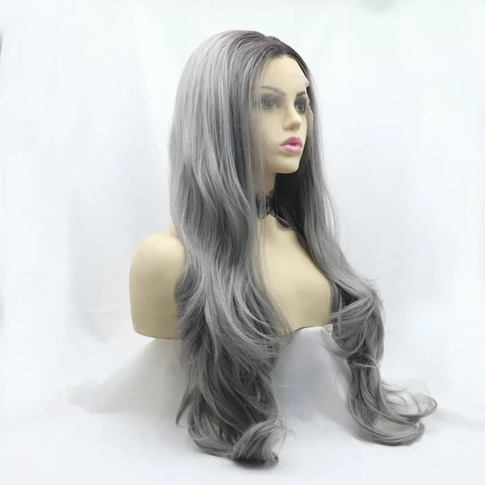 Gilded Strands™ Silver Mist Wave Wig — 24"