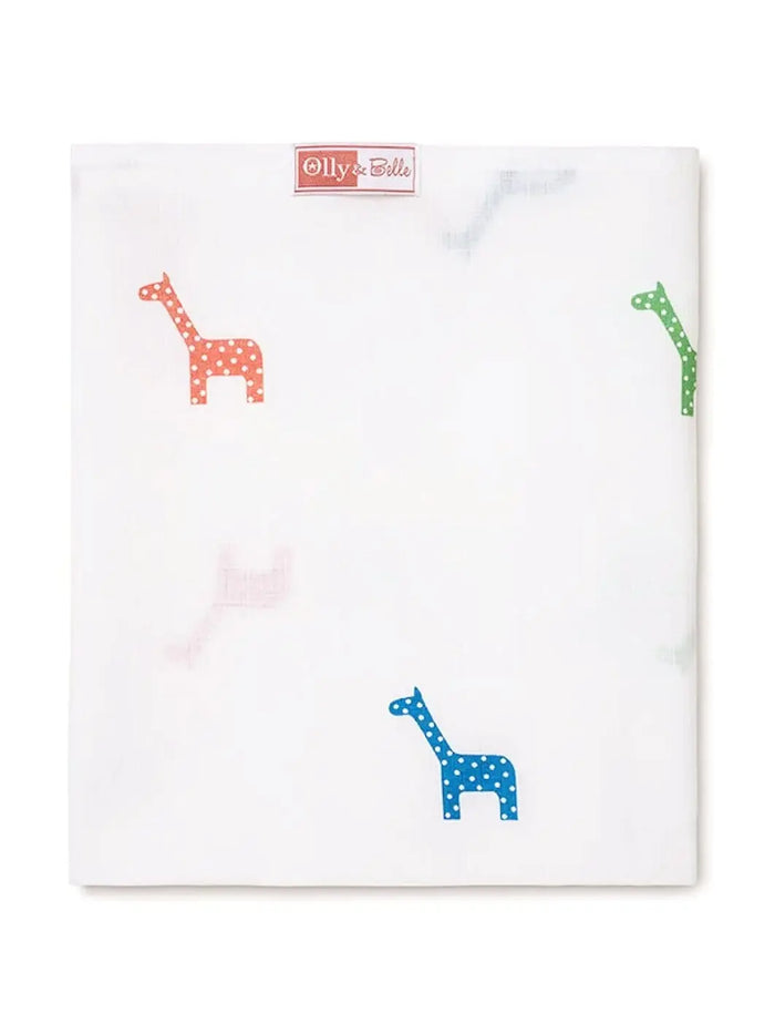 Giraffe Print 100% Cotton Muslin Square By Olly & Belle Muslin Olly & Belle
