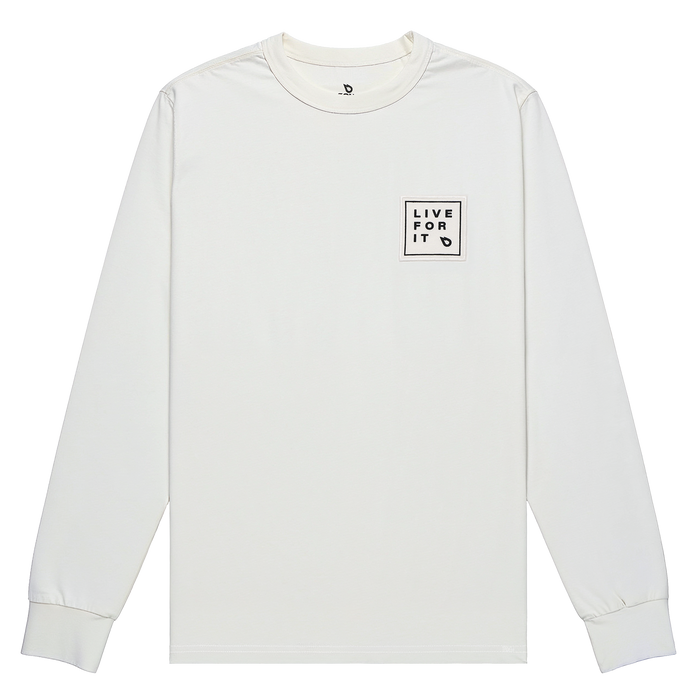 GONG | T-Shirt Manches Longues Live For It Patch Unisexe Coton Biologique