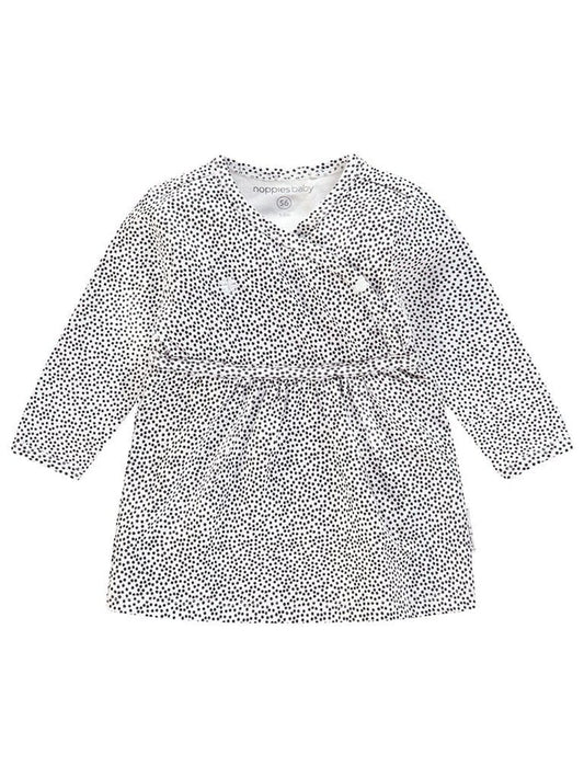 Gorgeous White Dress With Black Polkdots Dress Noppies