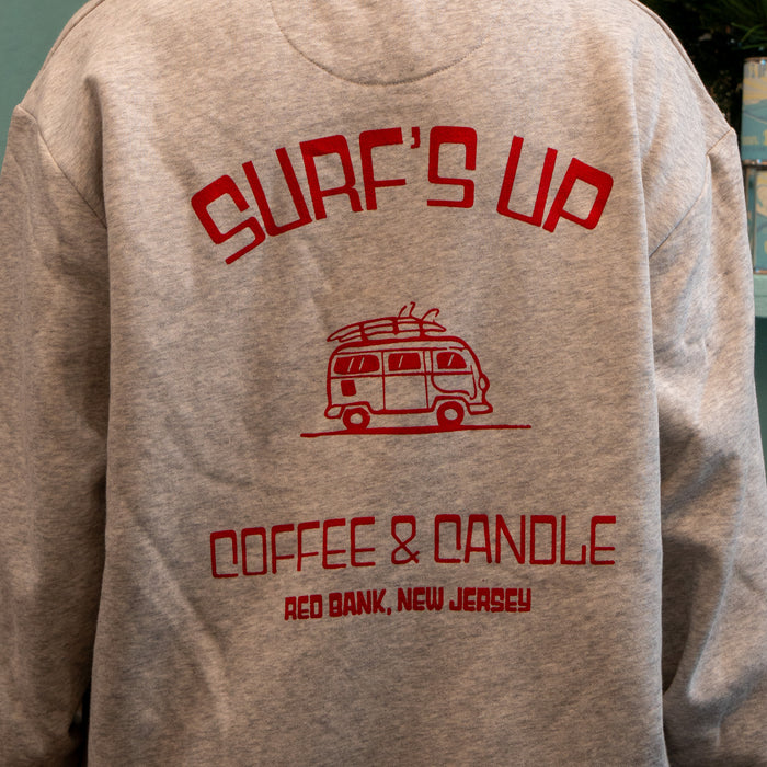 Gray and Red Van Crew Neck & Candle - Coffee & Candles
