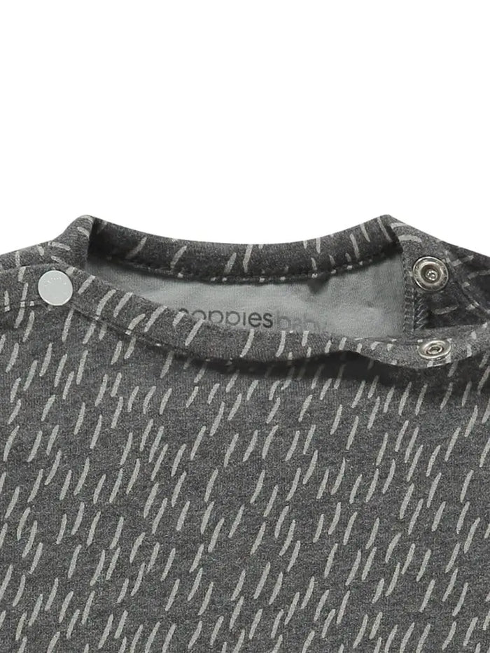 Grey Dash Print Top - Organic Cotton Top / T-shirt Noppies