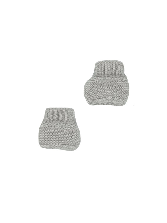Grey Knitted Booties Booties La Manufacture de Layette