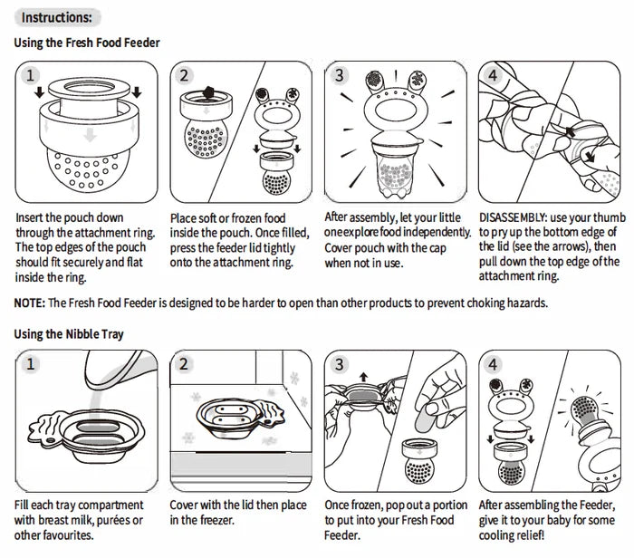 Haakaa Silicone Fresh Food Feeder & Mini Nibble Tray Combo