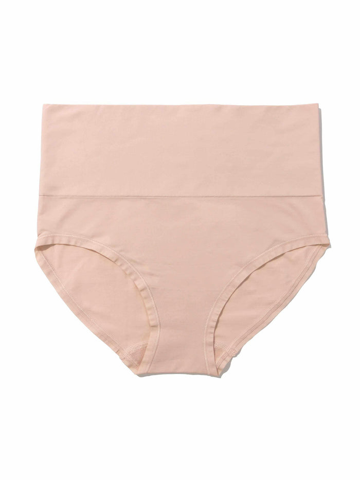 Chai HANKY PANKY BODY™ High Waist Boyshort - Flat Lay Front, Soft Stretch Fabric Detail | Hanky Panky