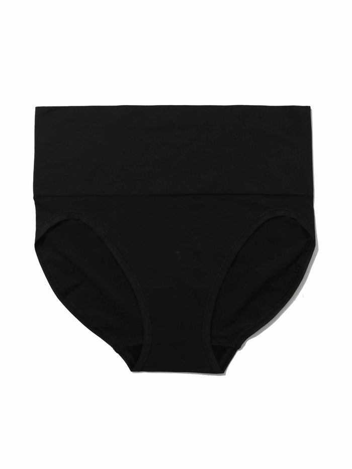 HANKY PANKY BODY™ Black French Brief - Flat Lay Front View, High-Waisted Full Coverage | Hanky Panky