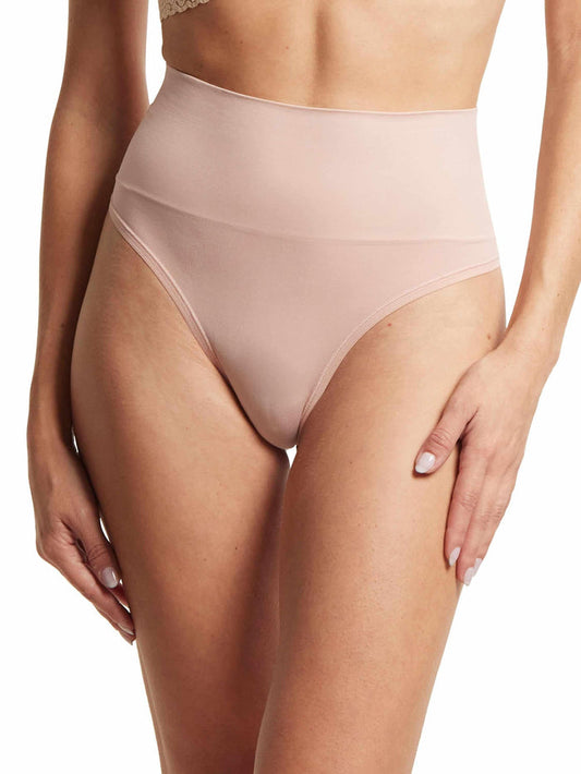 HANKY PANKY BODY™ Seamless Midrise Thong Inner Peace Beige - Front On-Model View | Hanky Panky