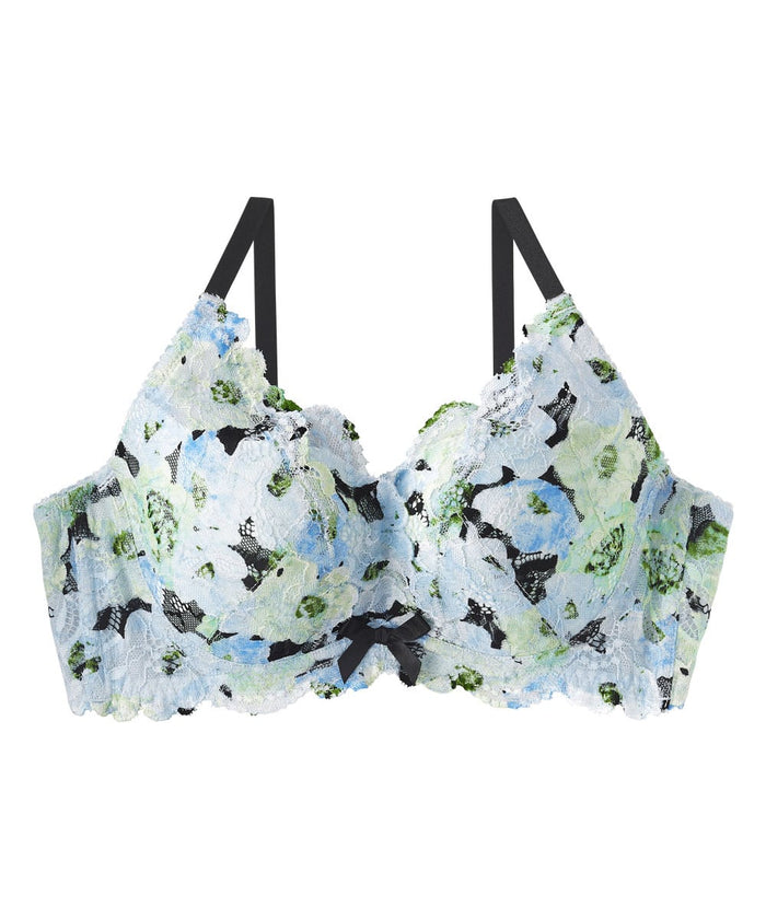 Hazy Flower Side Support Lace Push-Up Bra
