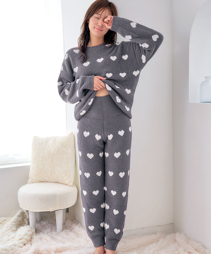 Heart Knit Belly Warmer Top and Bottom Set