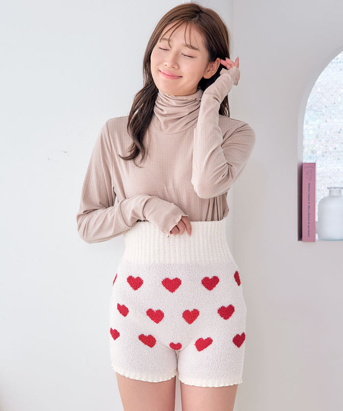 Heart Knit Pants Belly Warmer