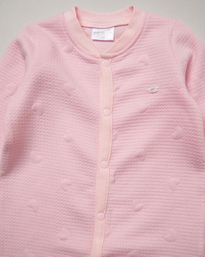 Heart Textured Layette Set Set Rock a Bye Baby
