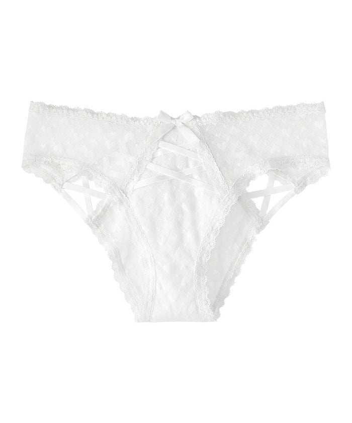 Heart Tulle Lace-up Cheeky