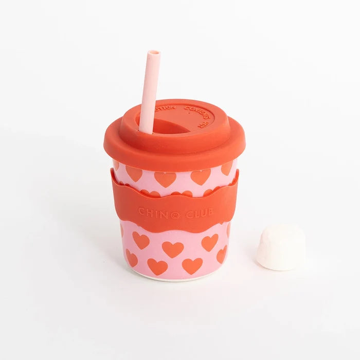 Hearts Kids Keep Cup 240ml + Straw