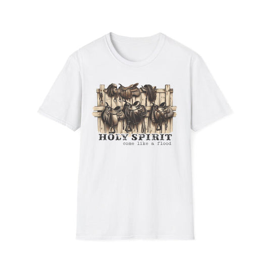 Holy Spirit Come Like a Flood T-Shirt - funny t-shirt by Cheeky Business