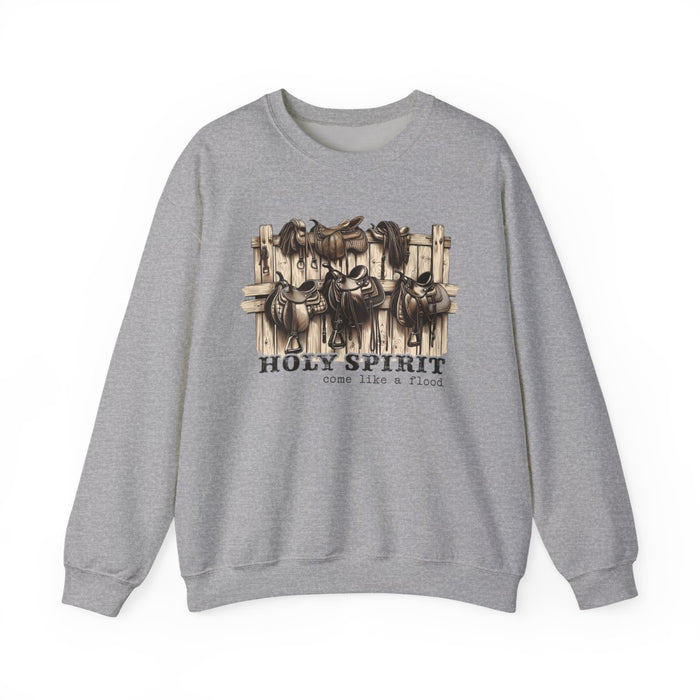 Holy Spirit Come Like a Flood Western Sweatshirt - funny sweatshirt by Cheeky Business