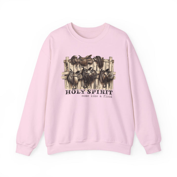 Holy Spirit Come Like a Flood Western Sweatshirt - funny sweatshirt by Cheeky Business