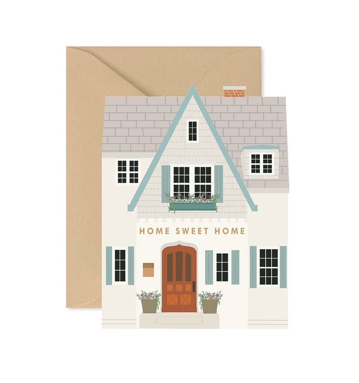 Home Sweet Home Shutters folded Greeting Card - Olita Gifts & Goods