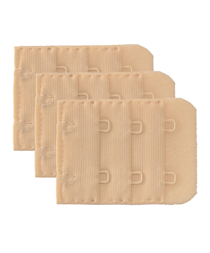 Hook-and-Eye Bra Extenders — 2 Hooks × 3 Rows (38mm)