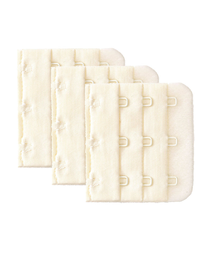 Hook-and-Eye Bra Extenders — 3 Hooks × 3 Rows (57mm)