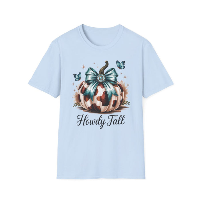 Howdy Fall Leopard Pumpkin T-Shirt - funny t-shirt by Cheeky Business
