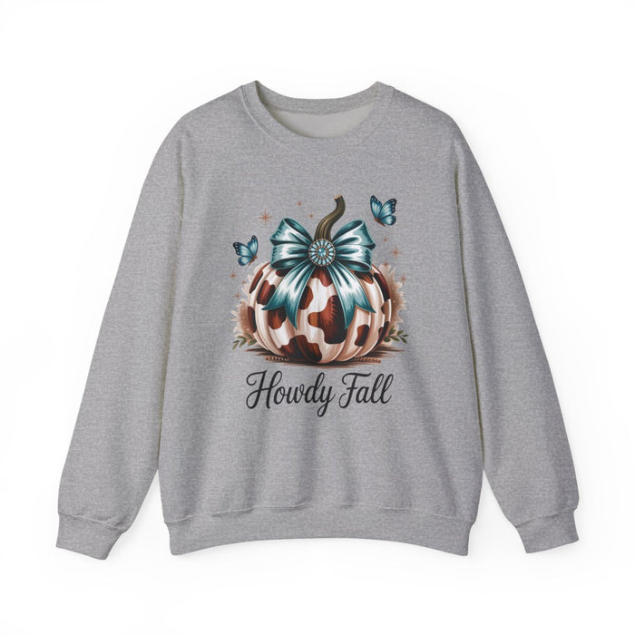 Howdy Fall Western Pumpkin Sweatshirt - funny sweatshirt by Cheeky Business
