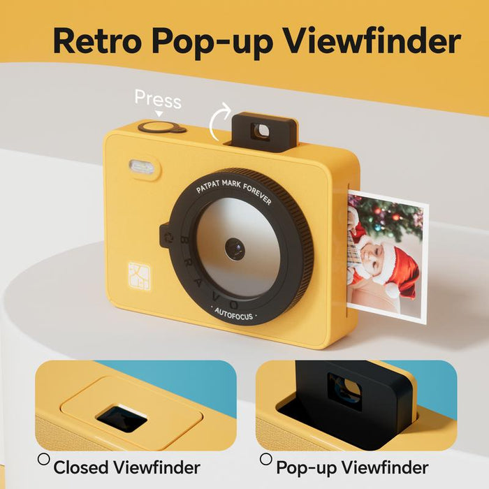 HPRT Z5S Instant Print Camera – Portable 2x3 Photo Printer with Built-in Dye-Sublimation, Ink-Free & Rechargeable