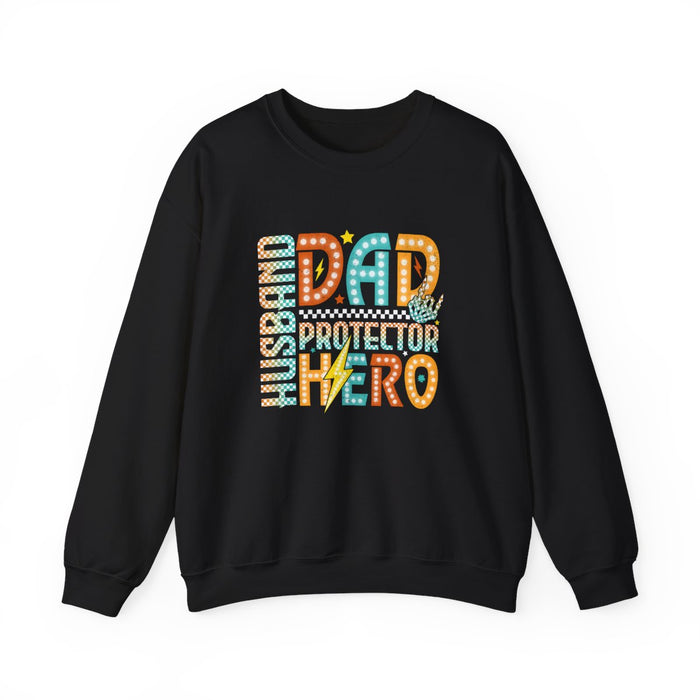 Husband Dad Protector Hero Sweatshirt - funny sweatshirt by Cheeky Business