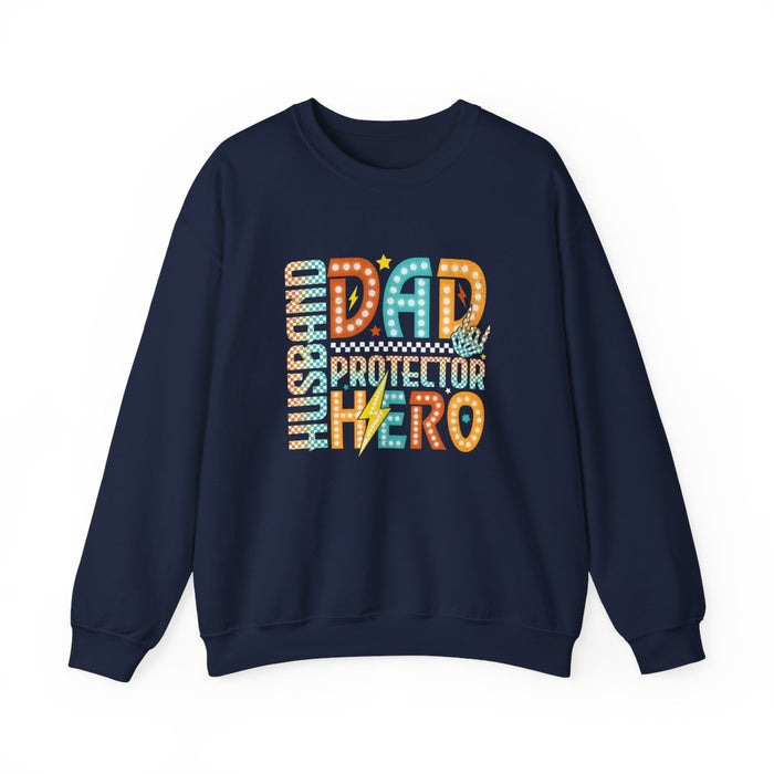 Husband Dad Protector Hero Sweatshirt - funny sweatshirt by Cheeky Business