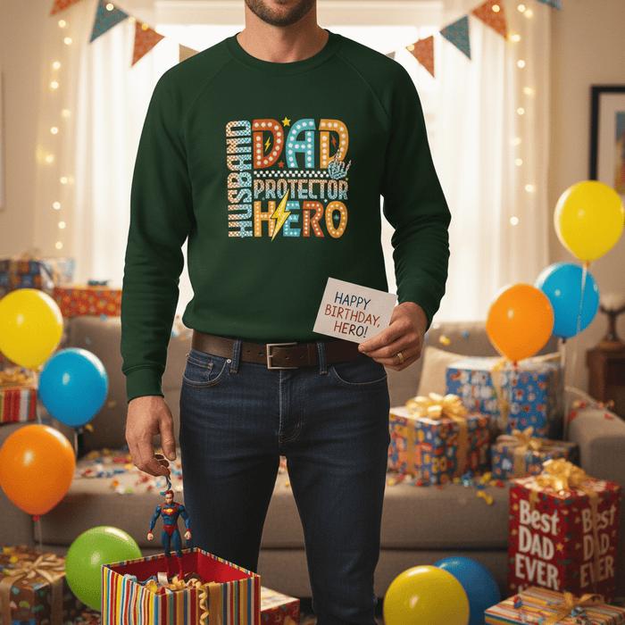 husband dad protector hero sweatshirt gift boxed presentation