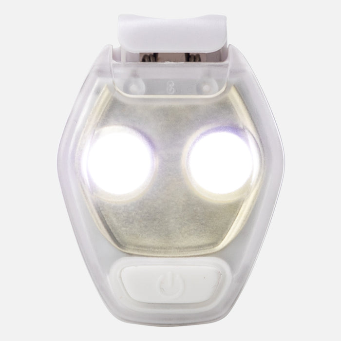 color:White/Red||view:SKU Image On Body||index:3||seo:Nathan HyperBrite Mini 2 (2-Pack) - White/Red - Front View of White HyperBrite Light