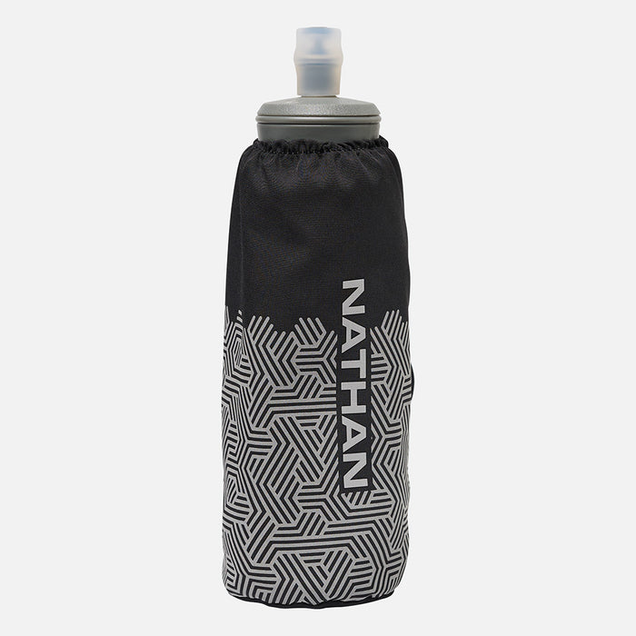 color:Black/Hex Print||view:sku image primary||seo:HyperNight Pinnacle 14oz Soft Flask - Black/Hex Print - Front Hero View