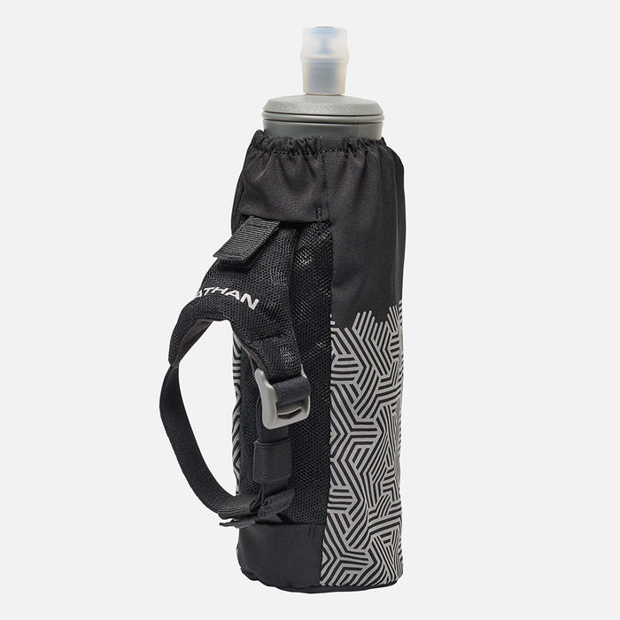 color:Black/Hex Print||seo:HyperNight Pinnacle 14oz Soft Flask - Black/Hex Print - Back/Side View
