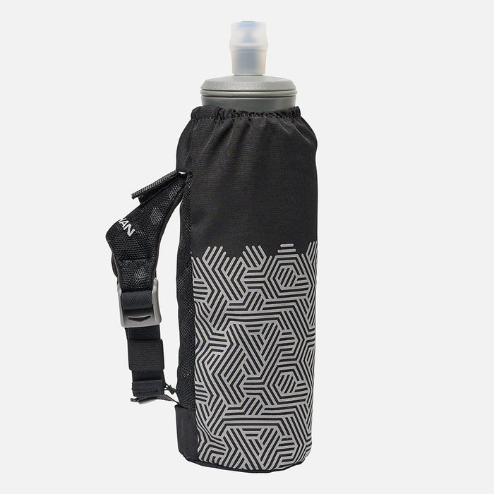color:Black/Hex Print||seo:HyperNight Pinnacle 14oz Soft Flask - Black/Hex Print -Side View