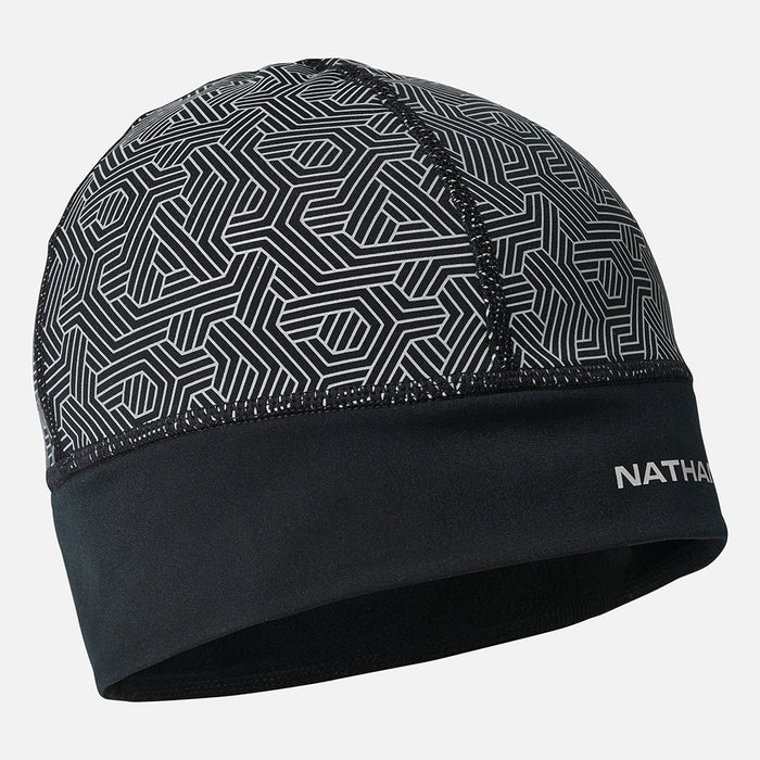 color:Black/Hex Print||seo:Nathan HyperNight Beanie 2 - Black/Hex Print - Side View