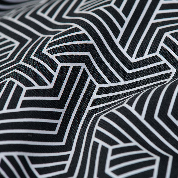 color:Black/Hex Print||seo:Nathan HyperNight Beanie 2 - Black/Hex Print - Up-Close View of Reflective Print