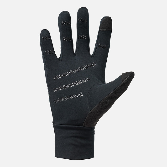color:Black/Hex Print||seo:Nathan HyperNight Reflective Gloves 2 -Black/Hex Print - Palm of Hand View