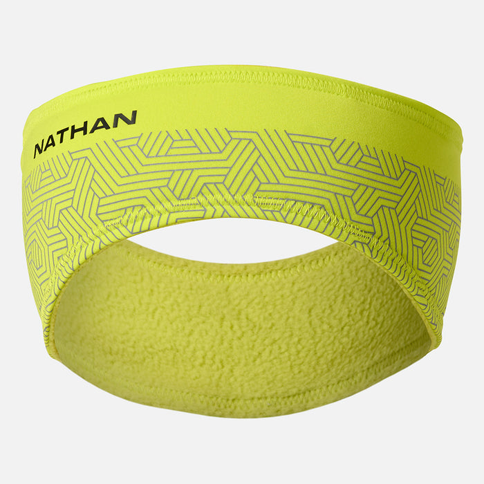 color:Hi Vis Yellow/Hex Print||seo:Nathan HyperNight Reflective Headband 2 - Hi Vis Yellow/Hex Print - Hero