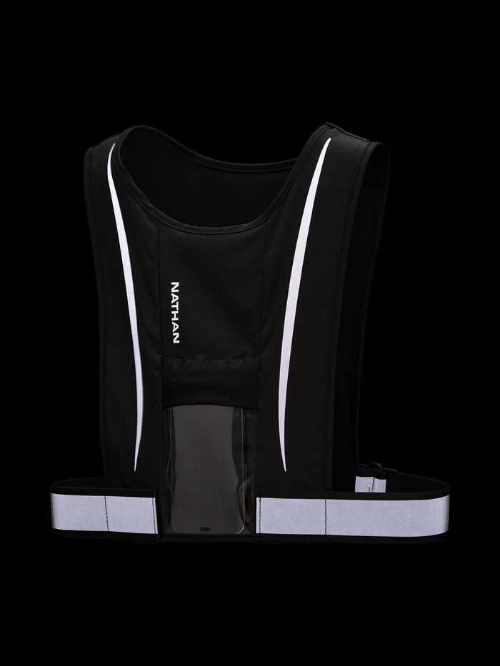 color:Black||seo:Nathan Hypernight Reflective Stash Vest – Black – Front Reflective View