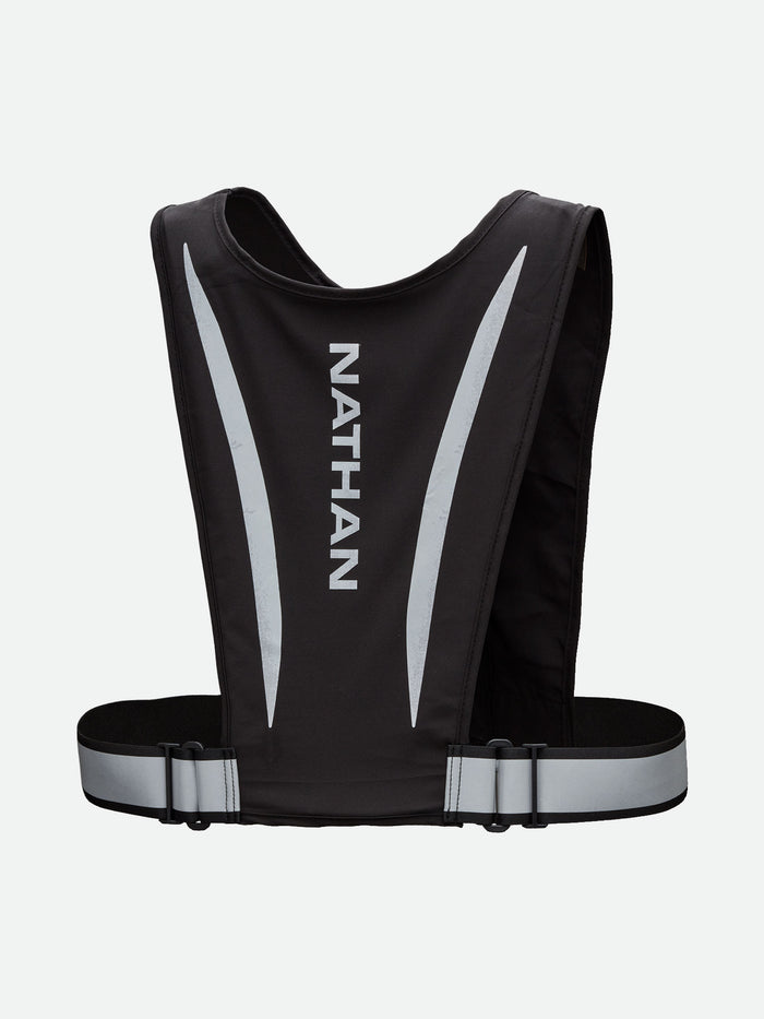 color:Black||seo:Nathan Hypernight Reflective Stash Vest – Black – Back View