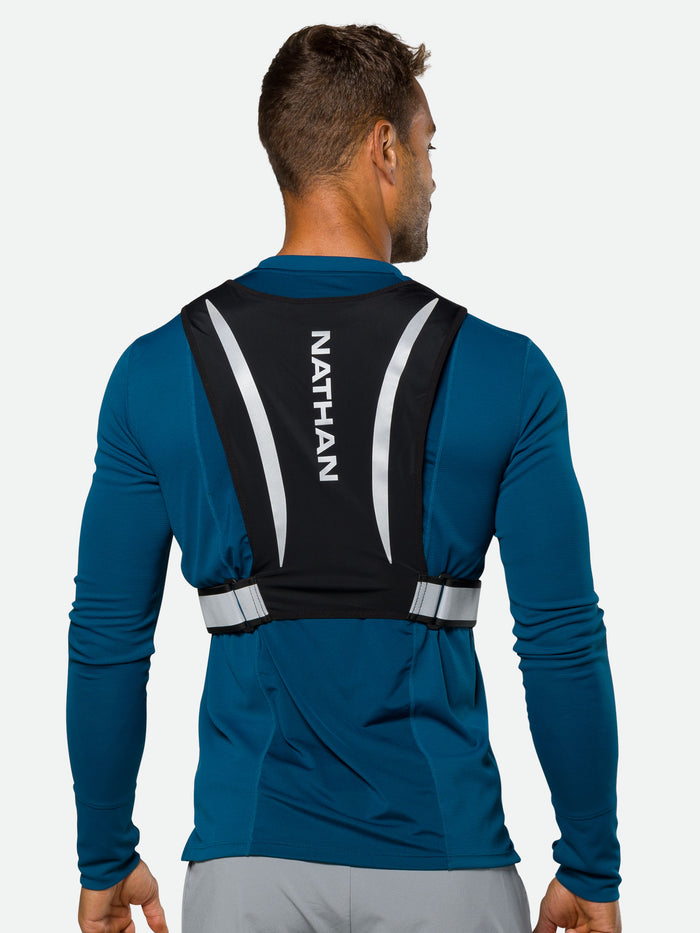 color:Black||seo:Nathan Hypernight Reflective Stash Vest – Black – On Model – Back View