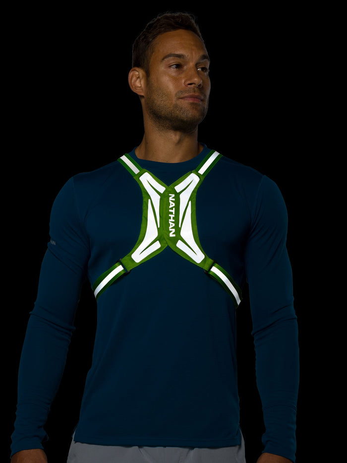 color:Safety Yellow||seo:Nathan HyperNight Reflective Vest Lite – Safety Yellow – On Model – Front Reflective View