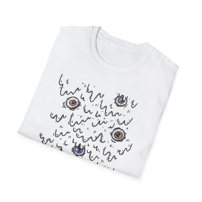 I See You Creepy Eyes Halloween T-Shirt - funny t-shirt by Cheeky Business