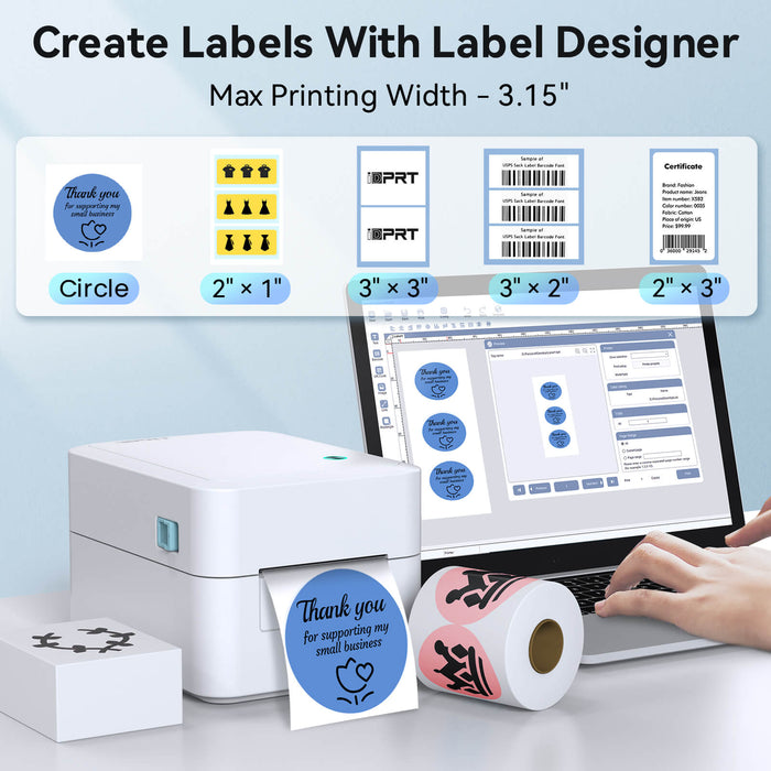iDPRT Label Maker  - 3" Thermal Label Printer SP320E