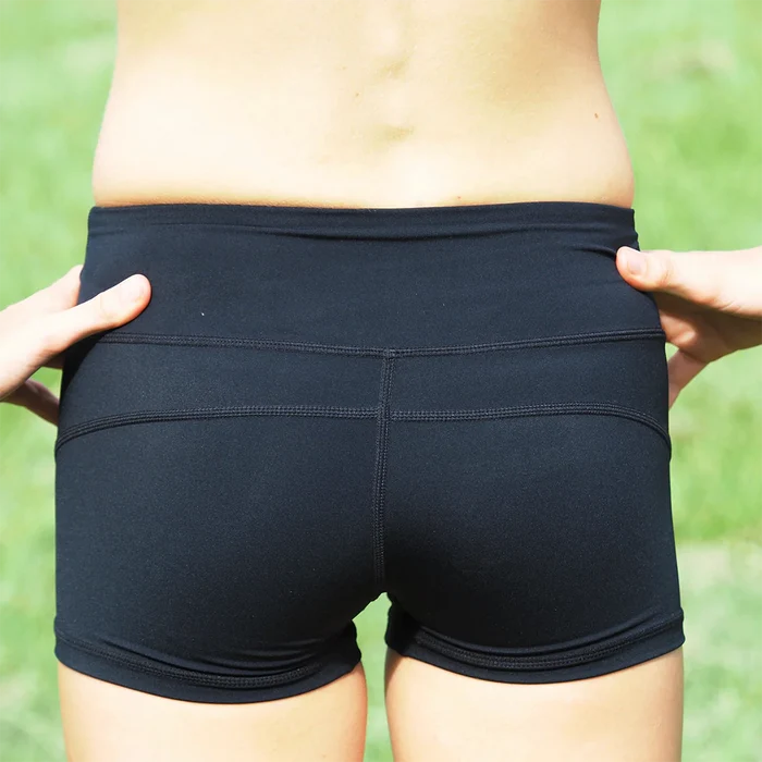girls black bike shorts