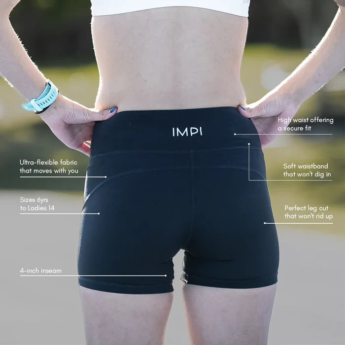 girls black bike shorts